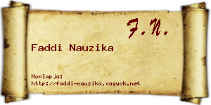 Faddi Nauzika névjegykártya